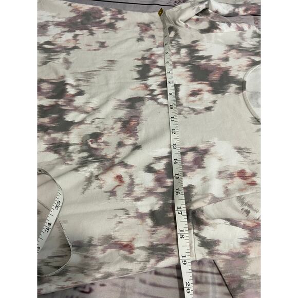 Pure Jill Sweatshirt Womens Mp Floral Watercolor Crew Neck Terry Cloth Stretch - Picture 6 of 9